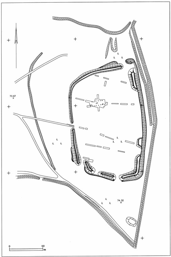 Plan der Hünenburg von 1998, M. 1:2500 (LWL-Amt für Vermessung).